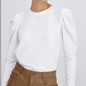 Marcella NYC Womens White Lya Long sleeve Blouse XXL NWT